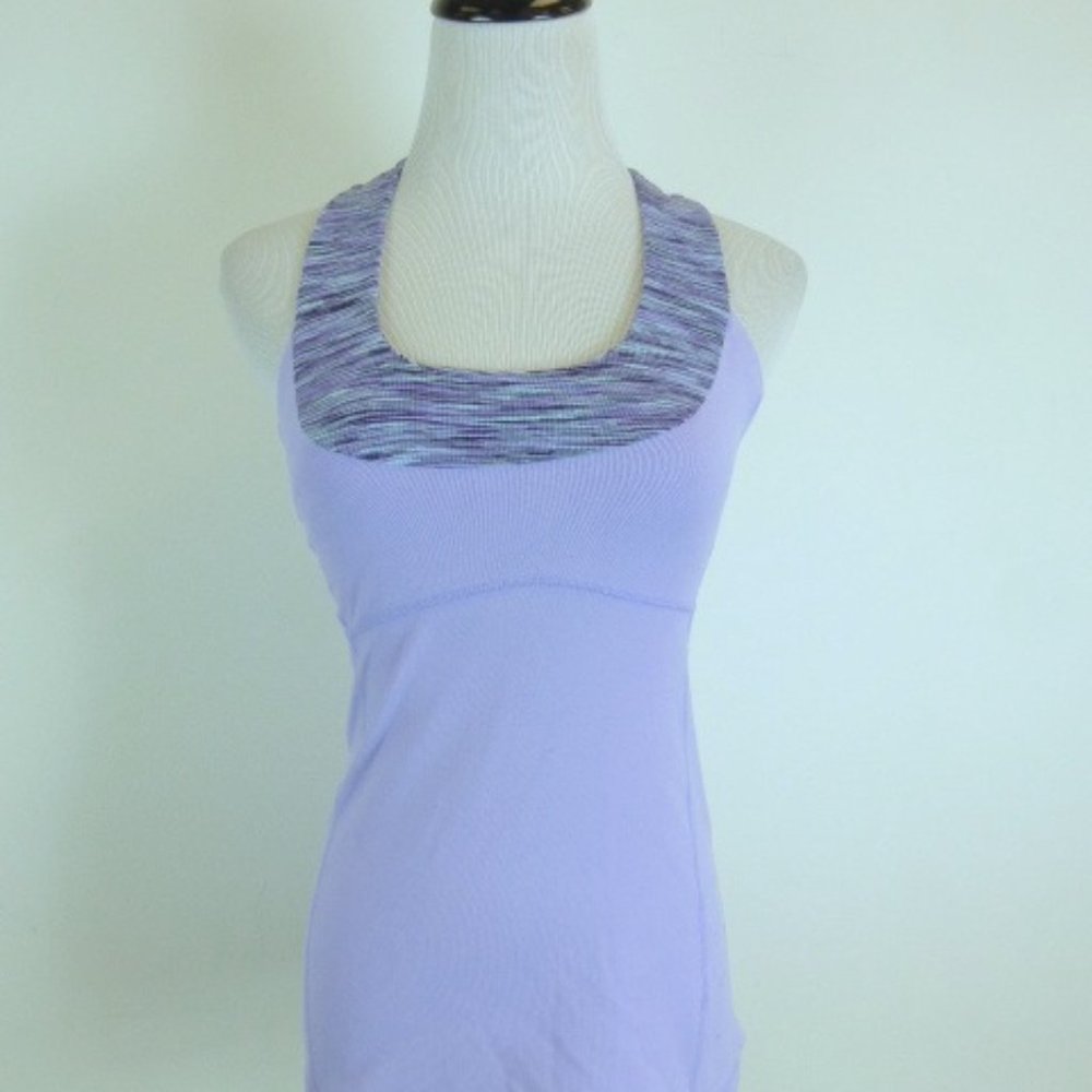 LULULEMON Lavender STRETCH T BACK TOP sleeveless 6